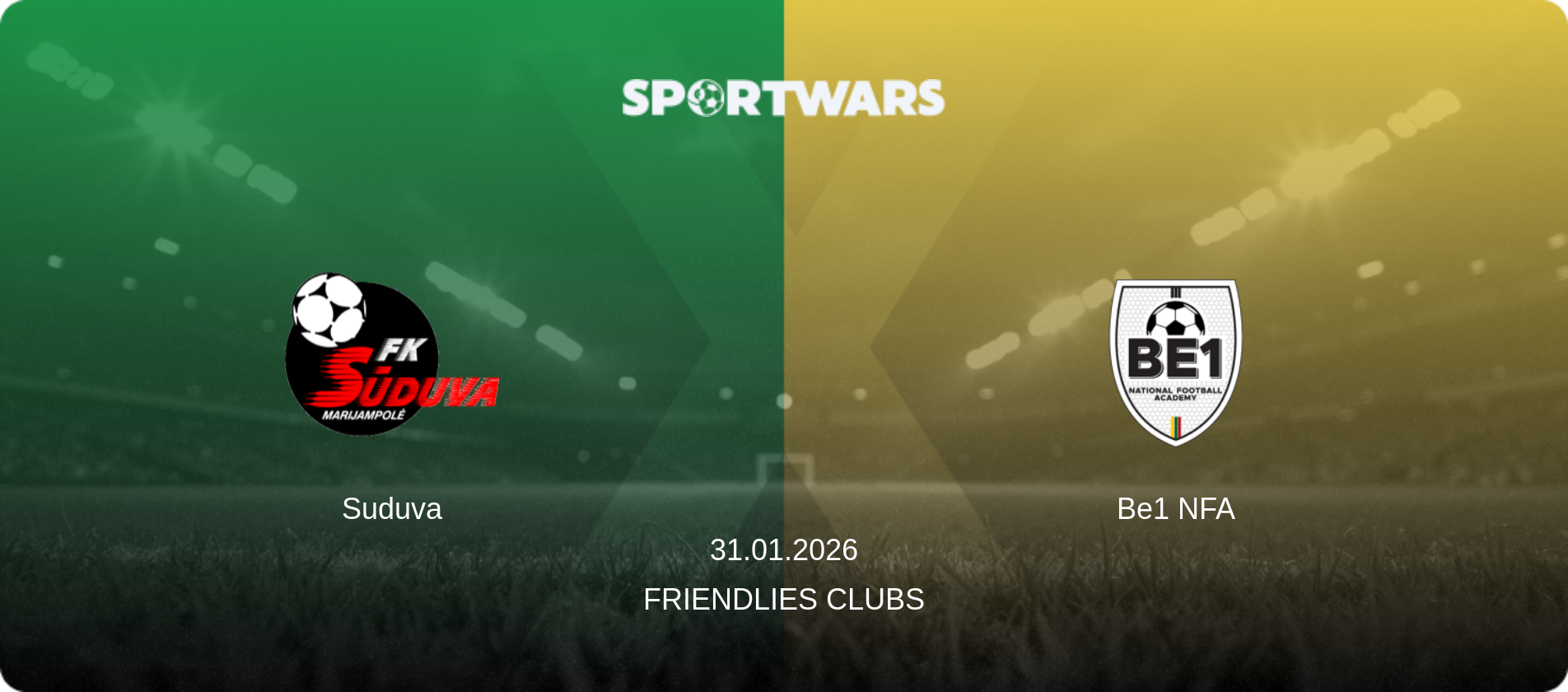 Suduva — Be1 NFA, 31.01.2026 — Friendlies Clubs (match preview)