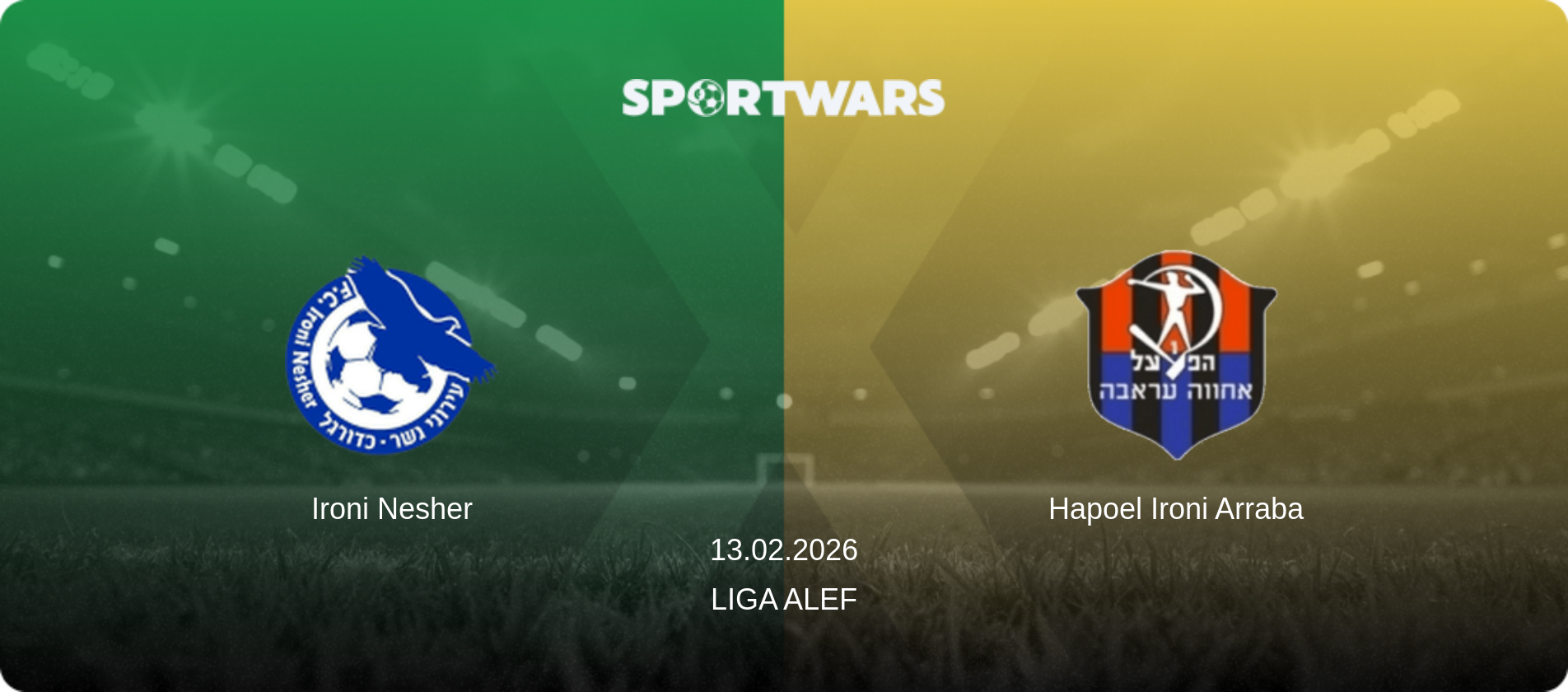 Ironi Nesher — Hapoel Ironi Arraba, 13.02.2026 — Liga Alef (match preview)