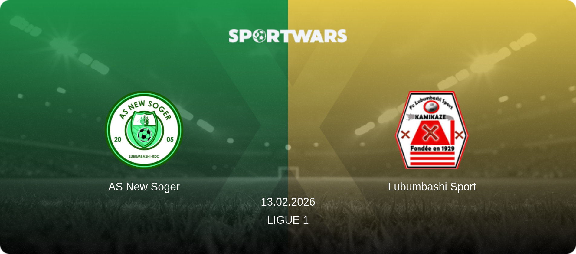 AS New Soger — Lubumbashi Sport, 13.02.2026 — Ligue 1 (match preview)