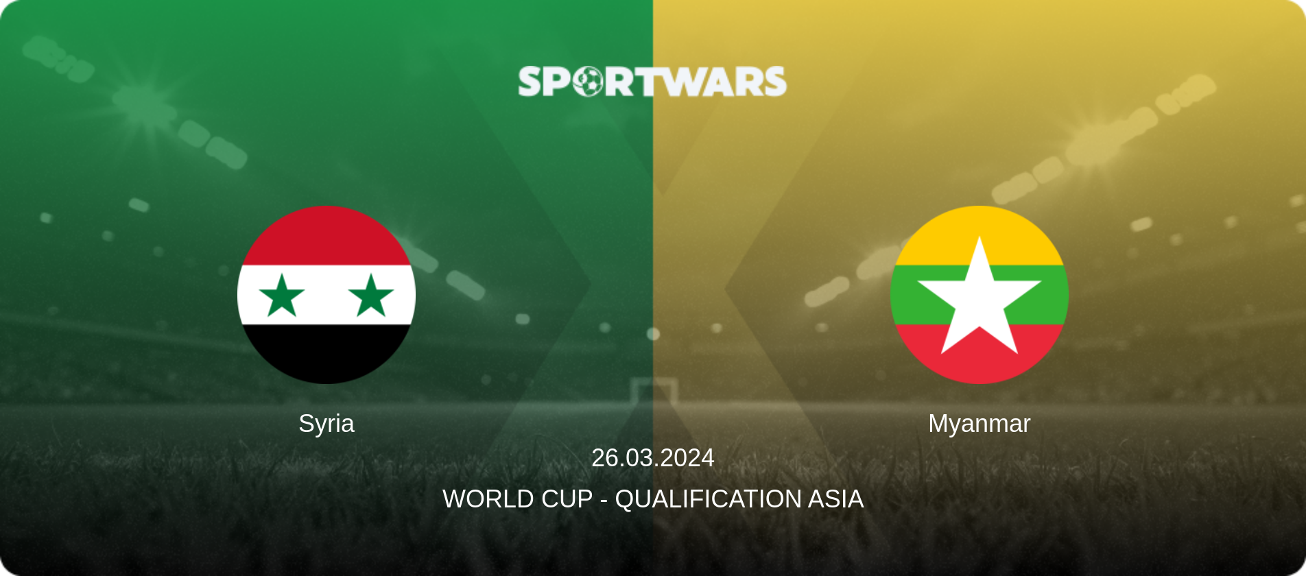 Syria — Myanmar, 26.03.2024 — World Cup - Qualification Asia (match preview)