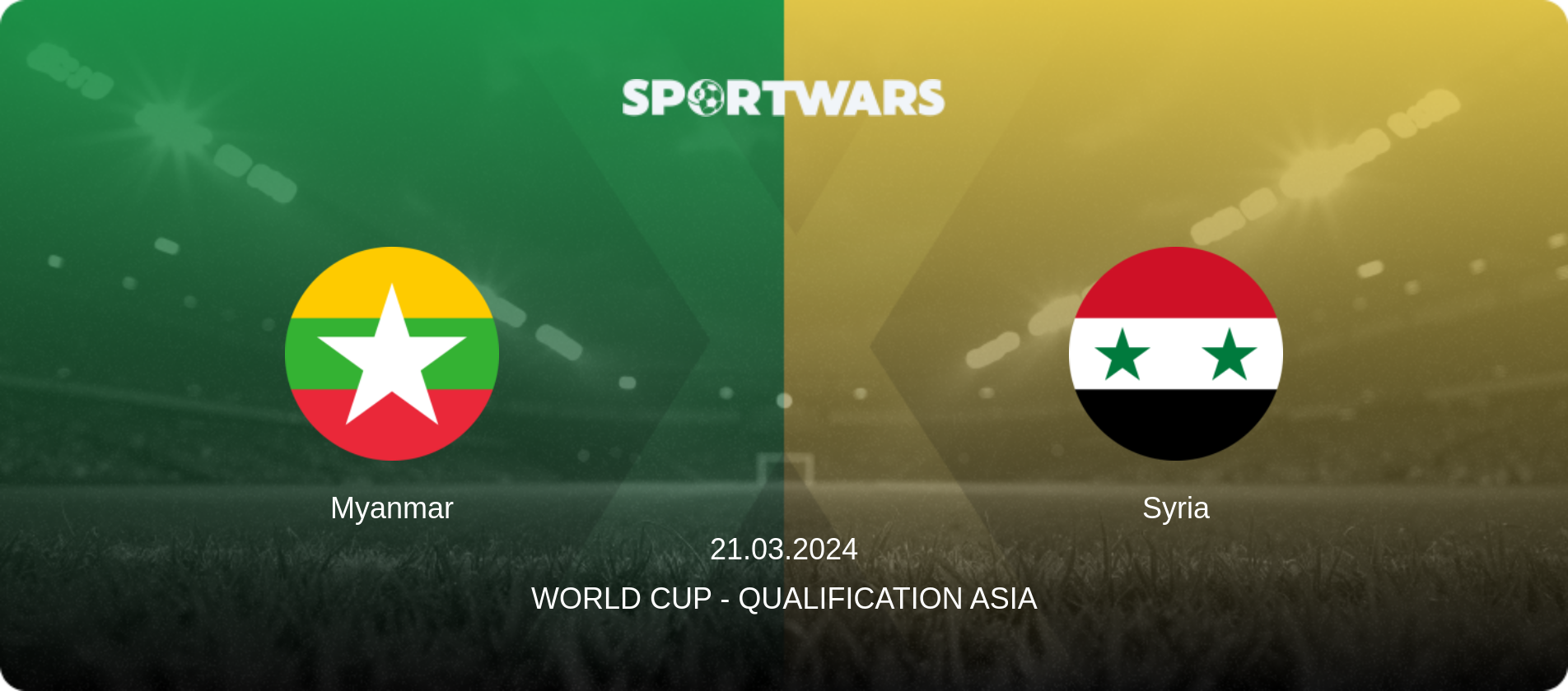 Myanmar — Syria, 21.03.2024 — World Cup - Qualification Asia (match preview)