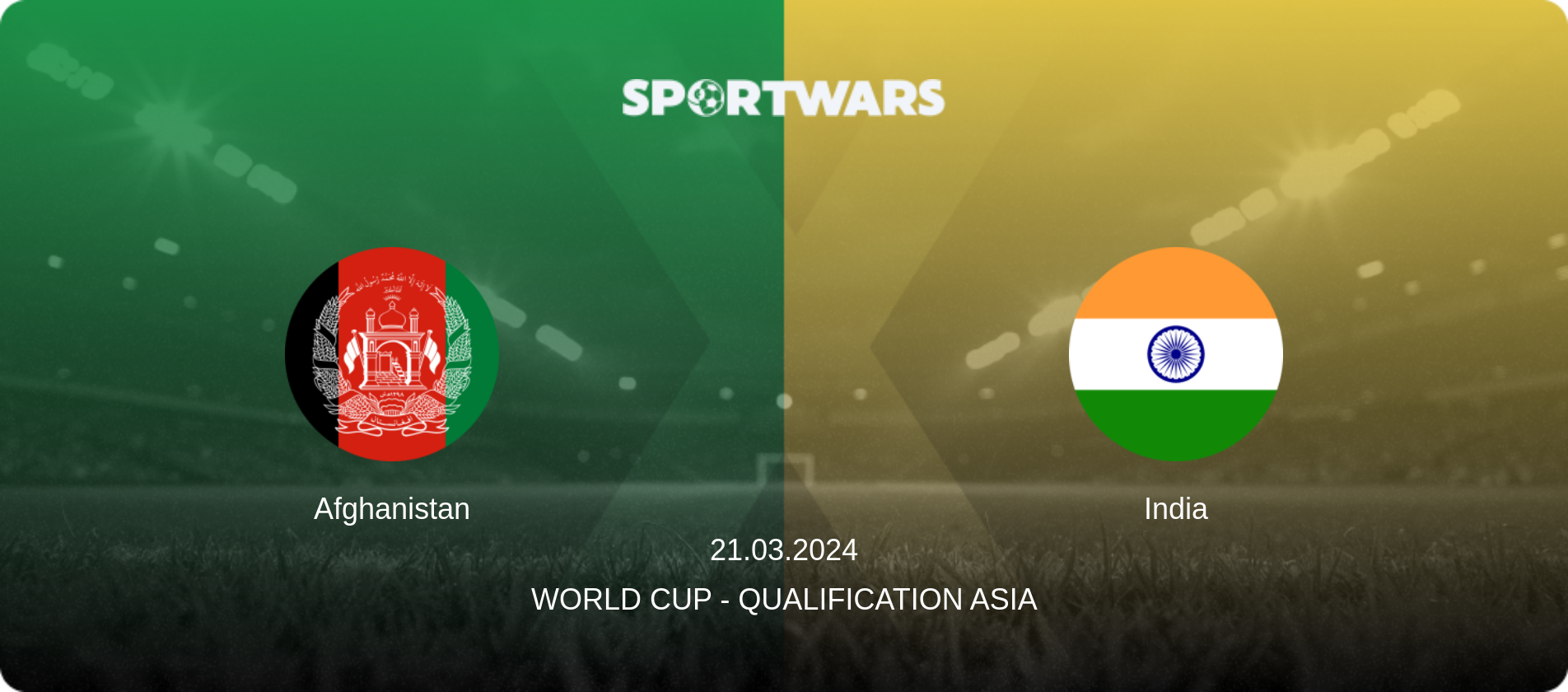 Afghanistan — India, 21.03.2024 — World Cup - Qualification Asia (match preview)