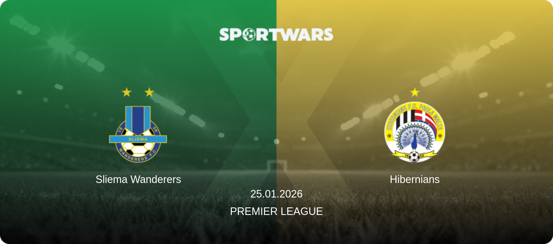 Sliema Wanderers — Hibernians, 25.01.2026 — Premier League (match preview)