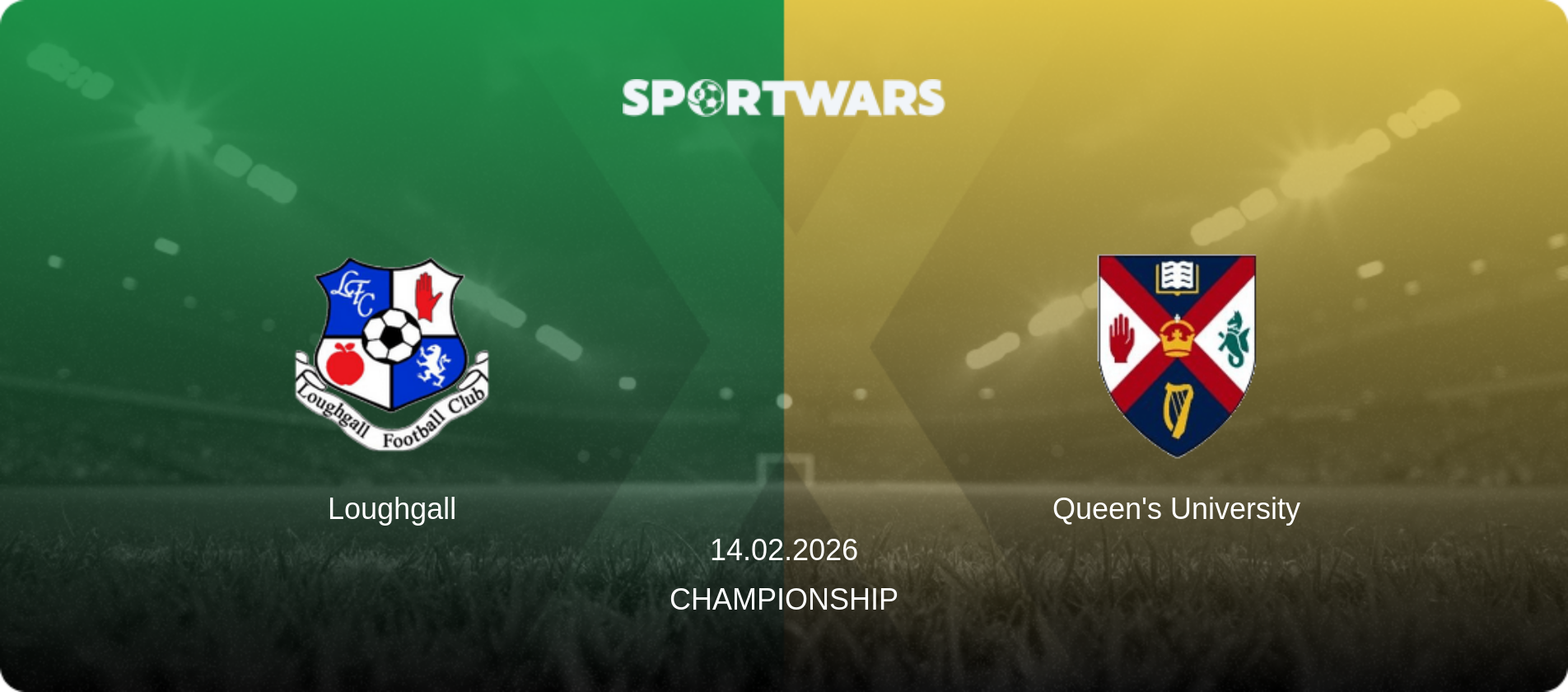 Loughgall — Queen's University, 14.02.2026 — Championship (match preview)