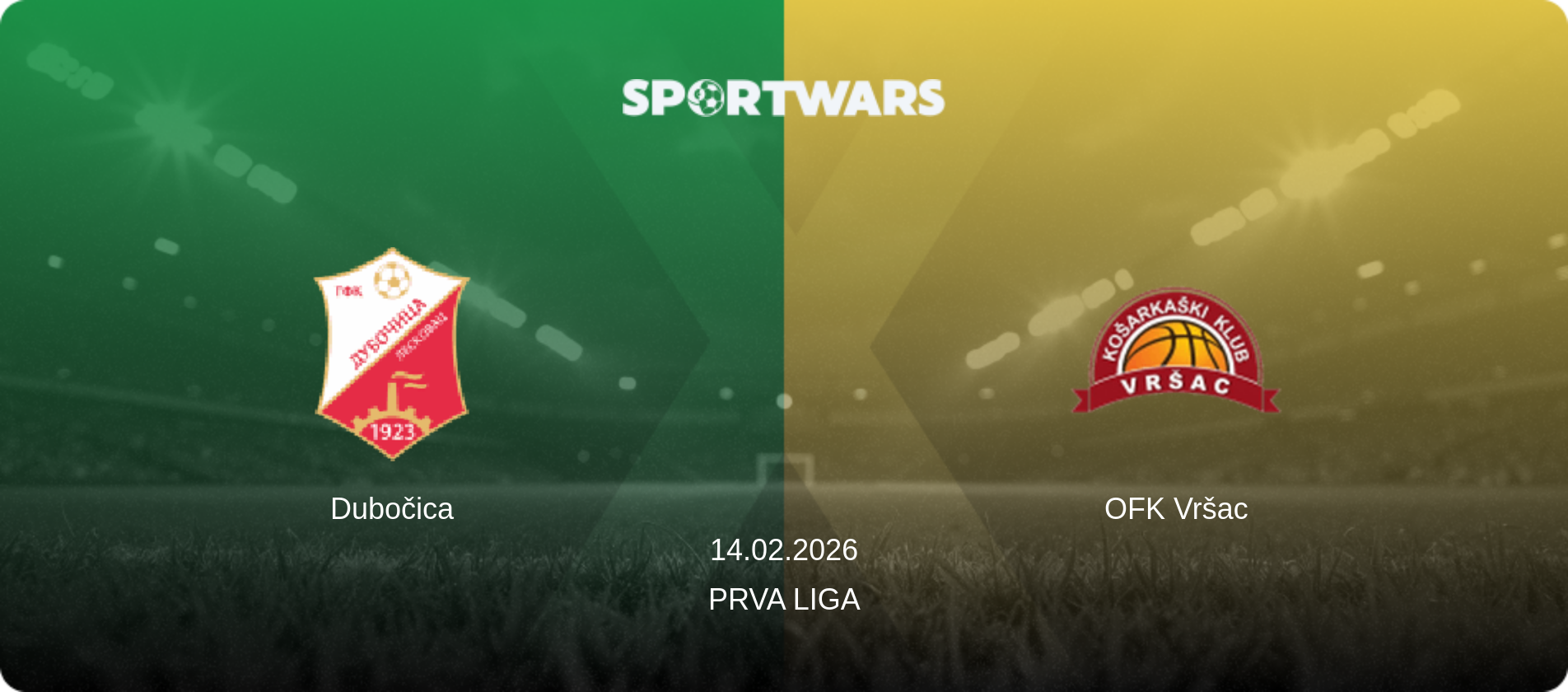 Dubočica — OFK Vršac, 14.02.2026 — Prva Liga (match preview)