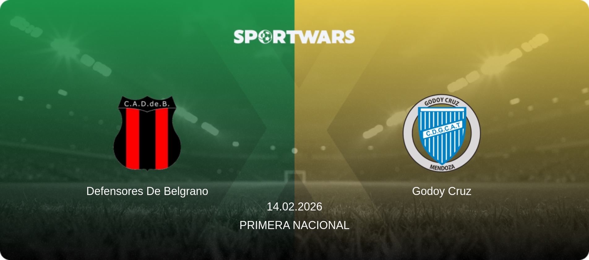 Defensores De Belgrano — Godoy Cruz, 14.02.2026 — Primera Nacional (match preview)