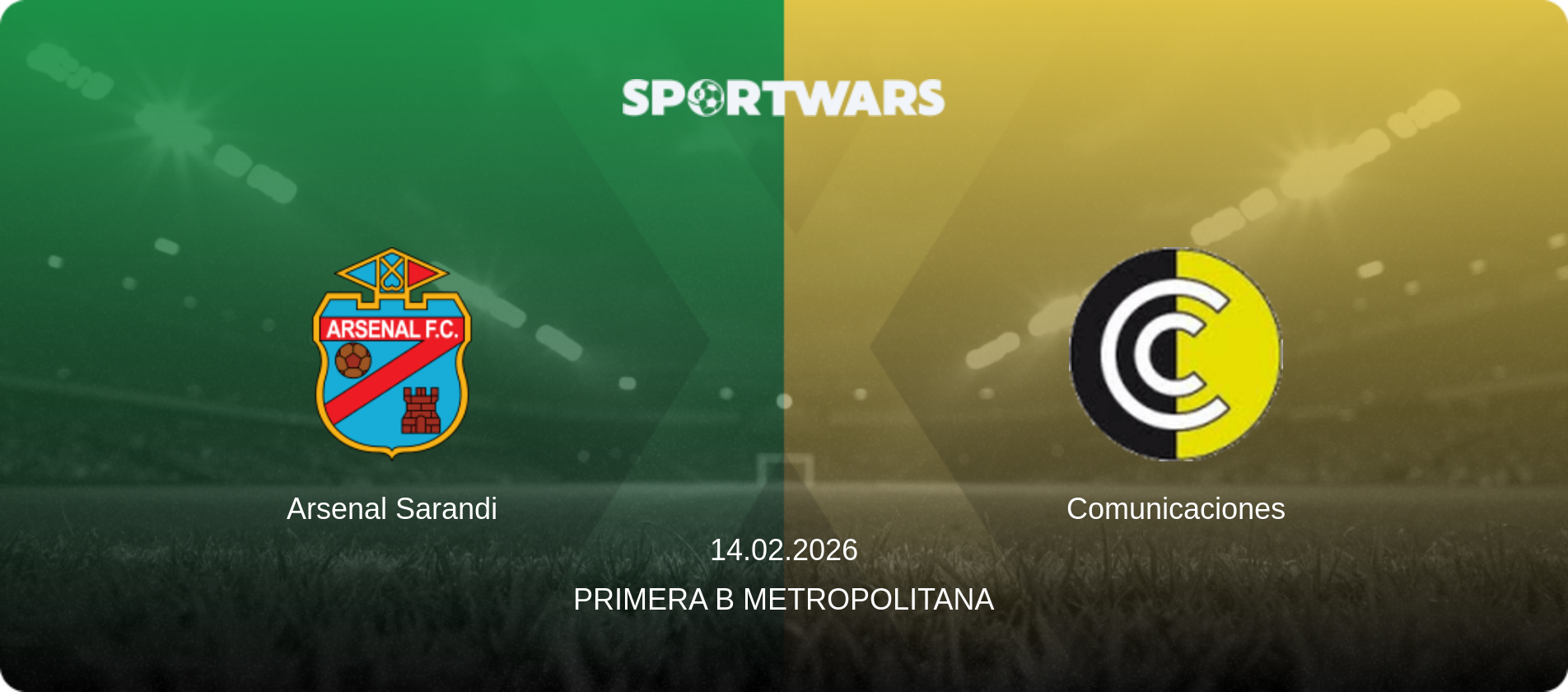 Arsenal Sarandi — Comunicaciones, 14.02.2026 — Primera B Metropolitana (match preview)