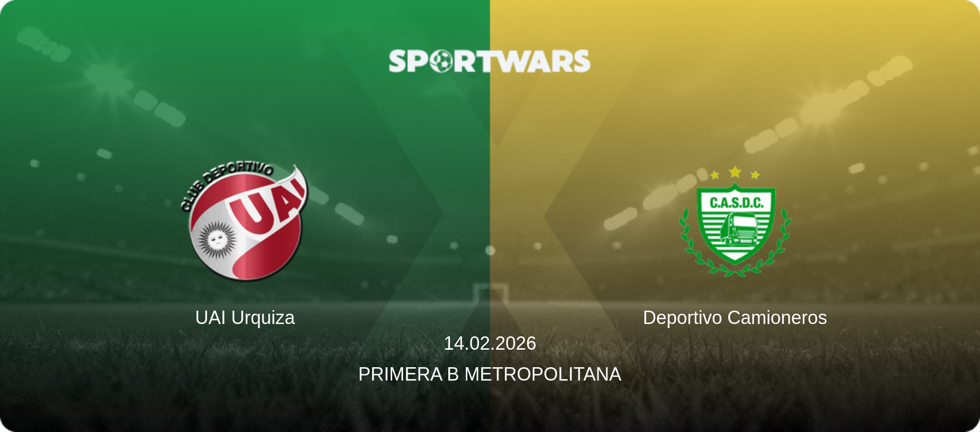 UAI Urquiza — Deportivo Camioneros, 14.02.2026 — Primera B Metropolitana (match preview)