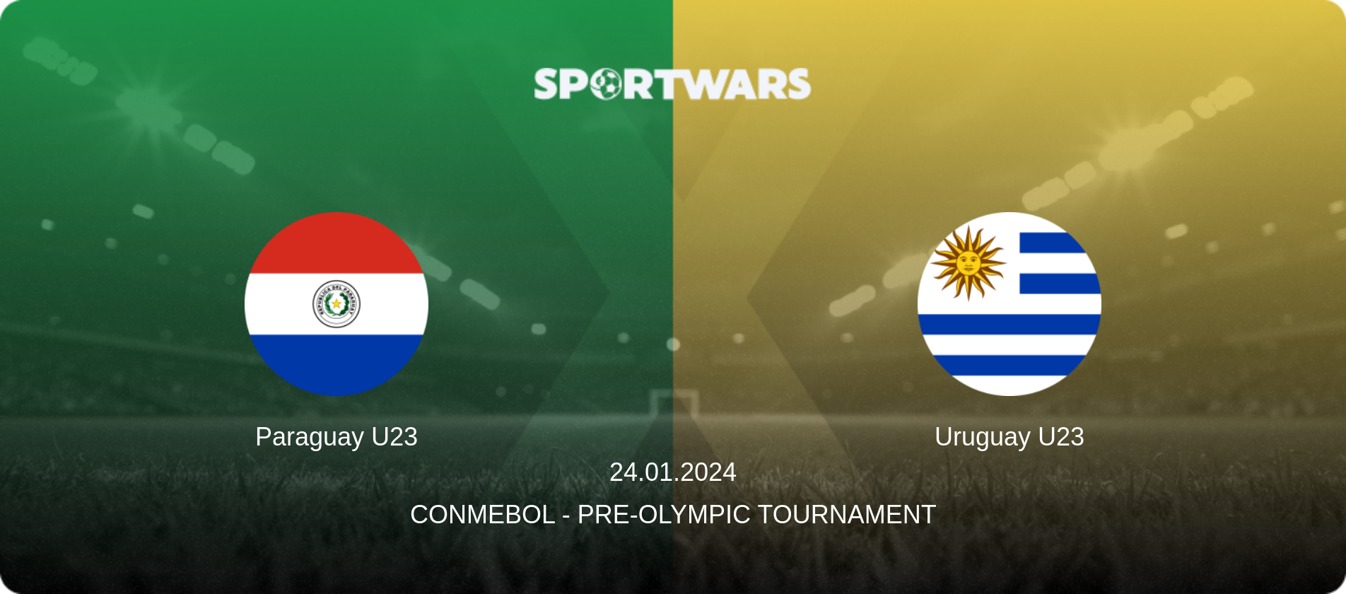 Paraguay U23 — Uruguay U23, 24.01.2024 — CONMEBOL - Pre-Olympic Tournament (match preview)