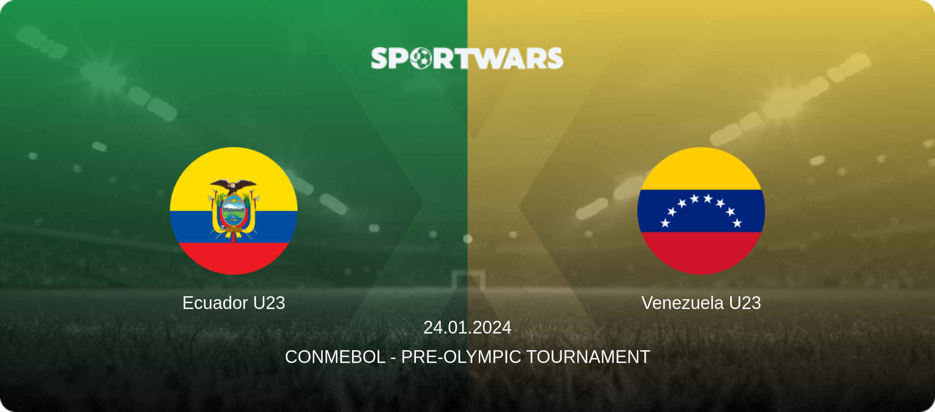 Ecuador U23 — Venezuela U23, 24.01.2024 — CONMEBOL - Pre-Olympic Tournament (match preview)