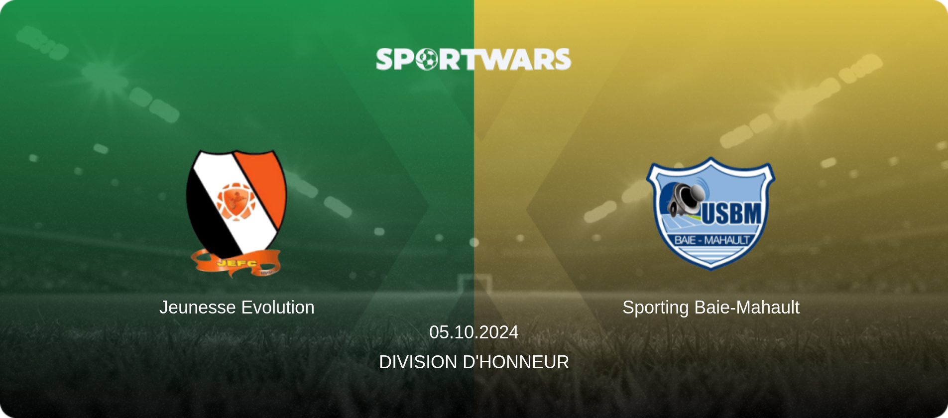 Jeunesse Evolution — Sporting Baie-Mahault, 05.10.2024 — Division d'Honneur (match preview)