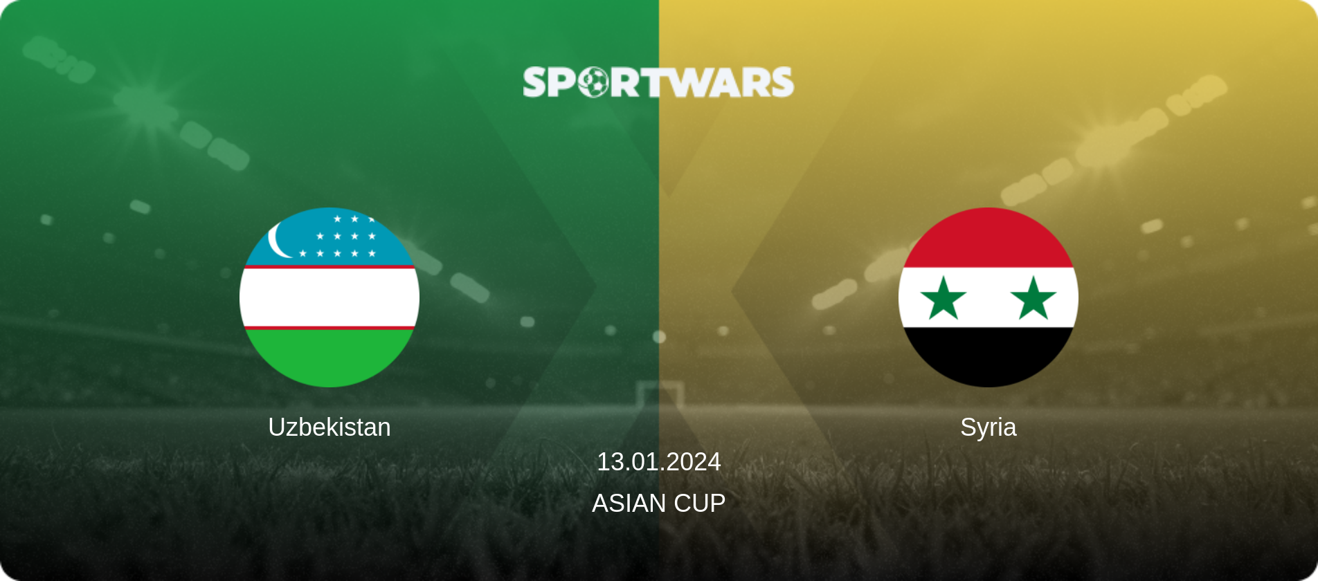 Uzbekistan — Syria, 13.01.2024 — Asian Cup (match preview)