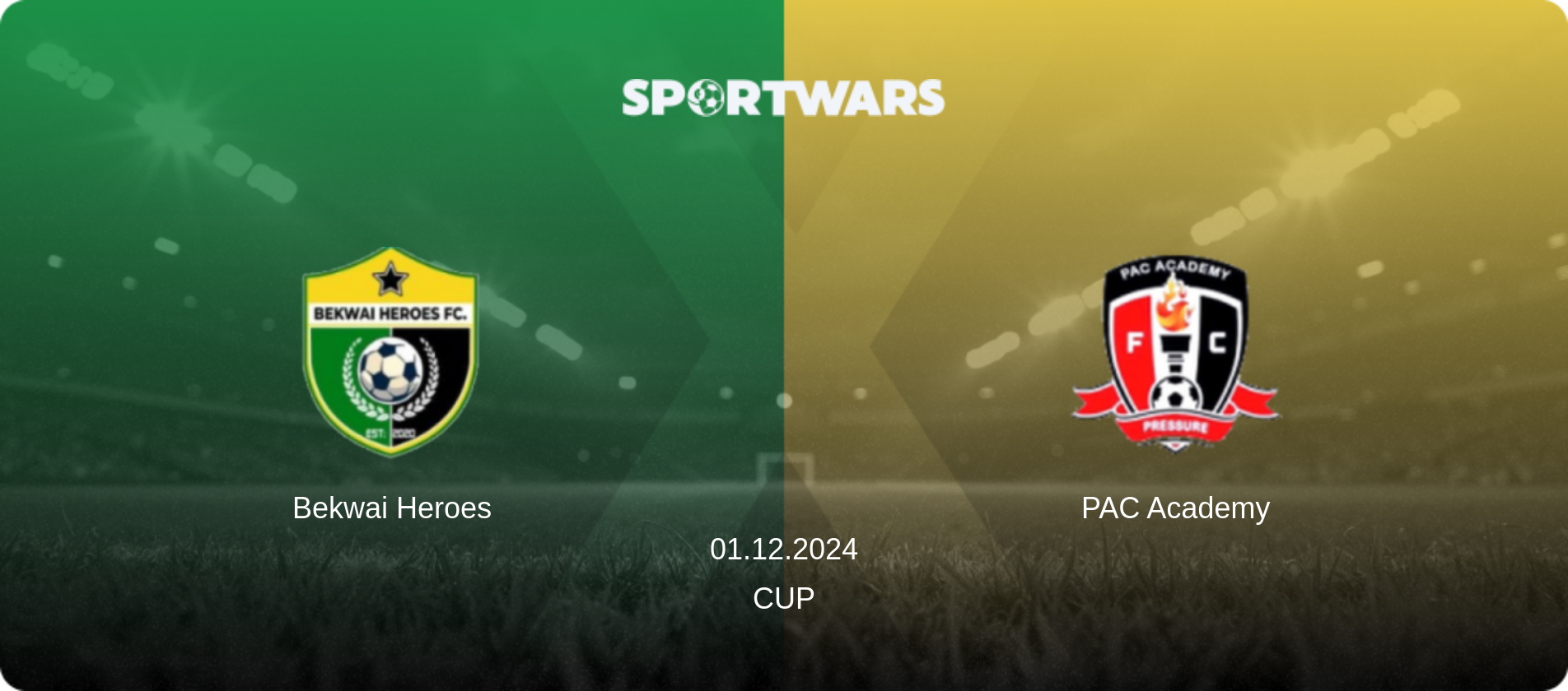 Bekwai Heroes — PAC Academy, 01.12.2024 — Cup (match preview)