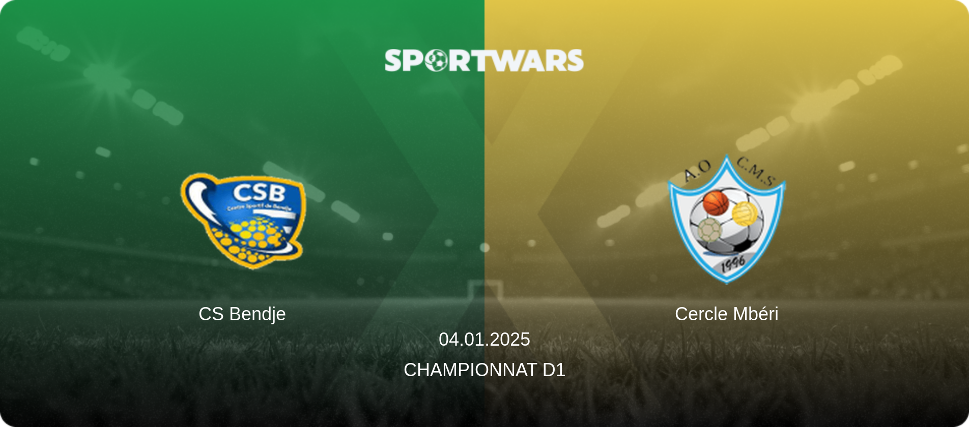 CS Bendje — Cercle Mbéri, 04.01.2025 — Championnat D1 (match preview)