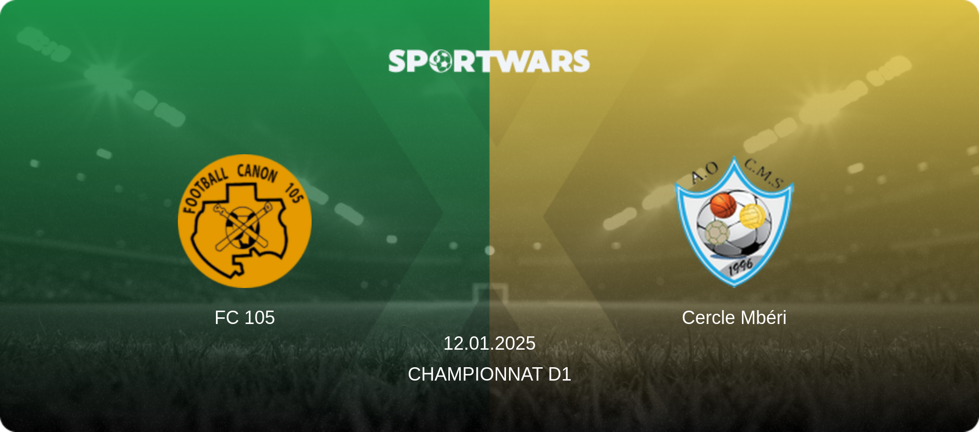 FC 105 — Cercle Mbéri, 12.01.2025 — Championnat D1 (match preview)