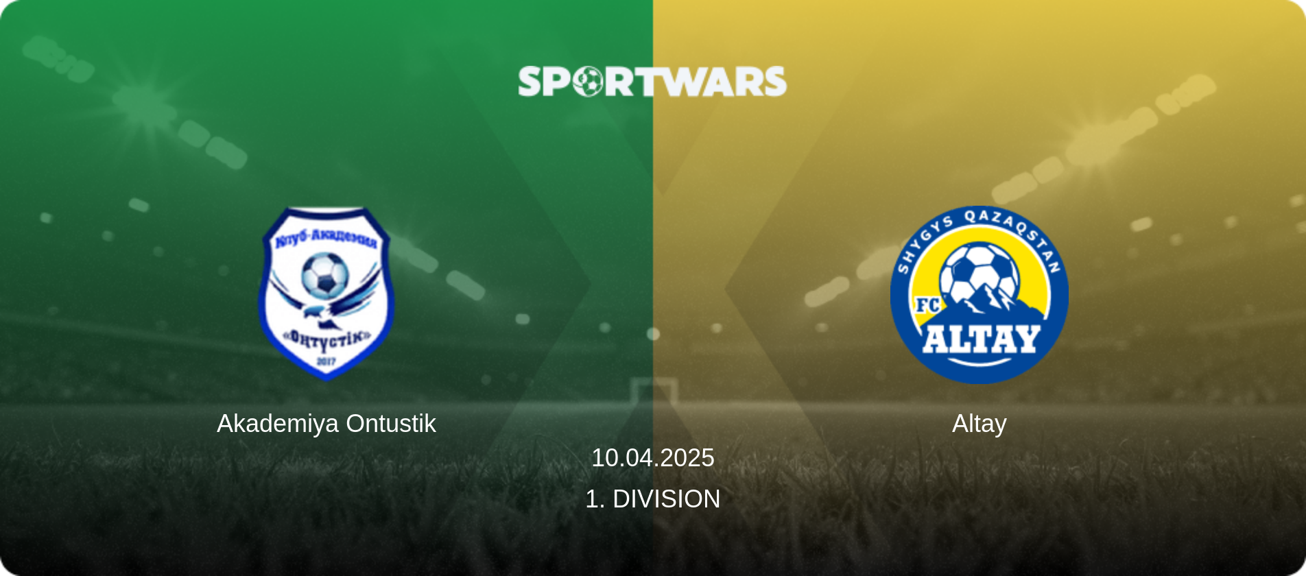 Akademiya Ontustik — Altay, 10.04.2025 — 1. Division (match preview)
