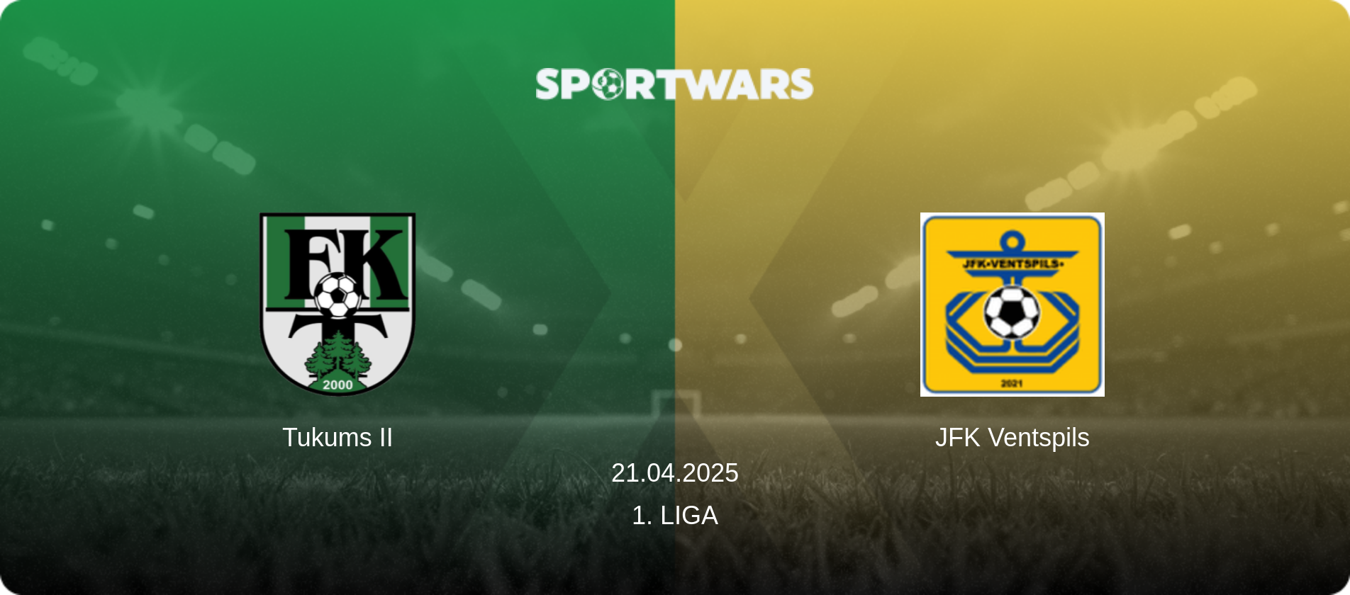 Tukums II — JFK Ventspils, 21.04.2025 — 1. Liga (match preview)