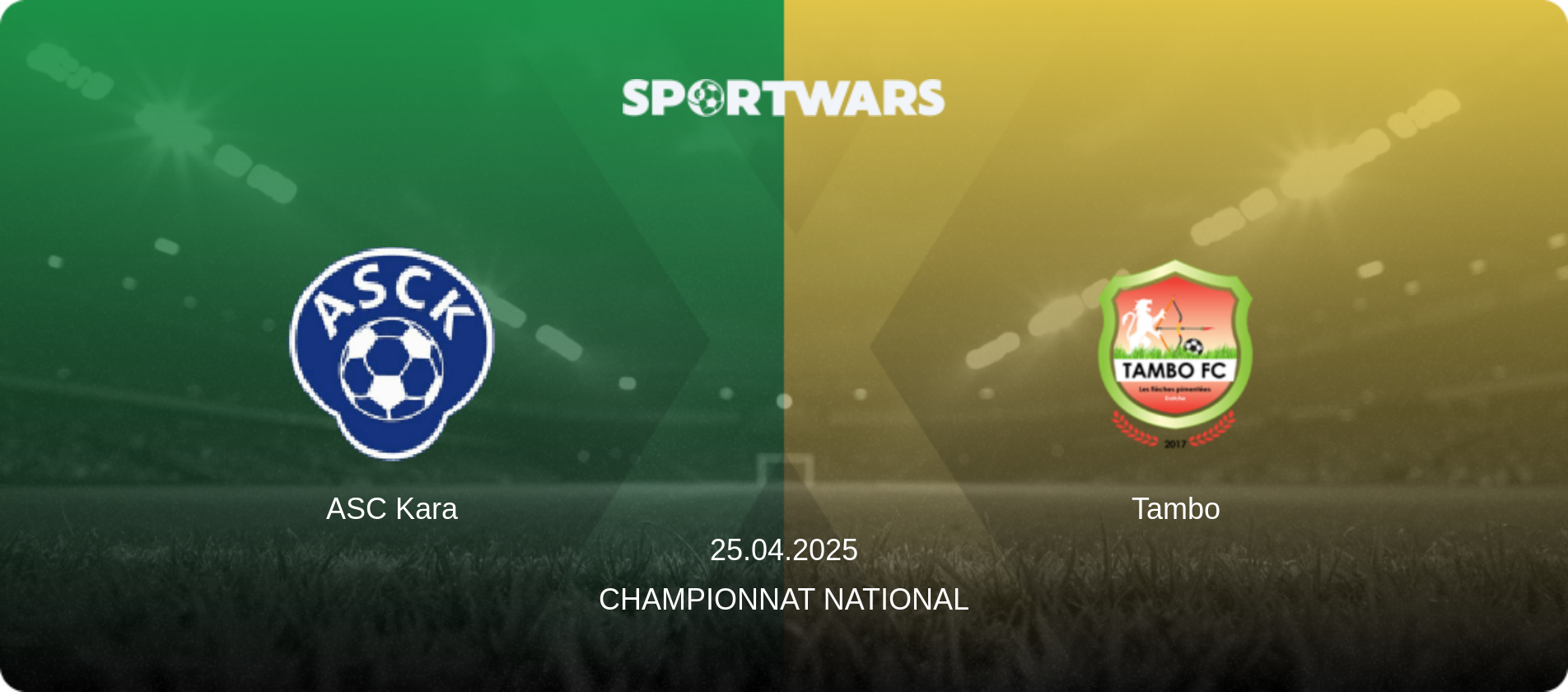ASC Kara — Tambo, 25.04.2025 — Championnat National (match preview)