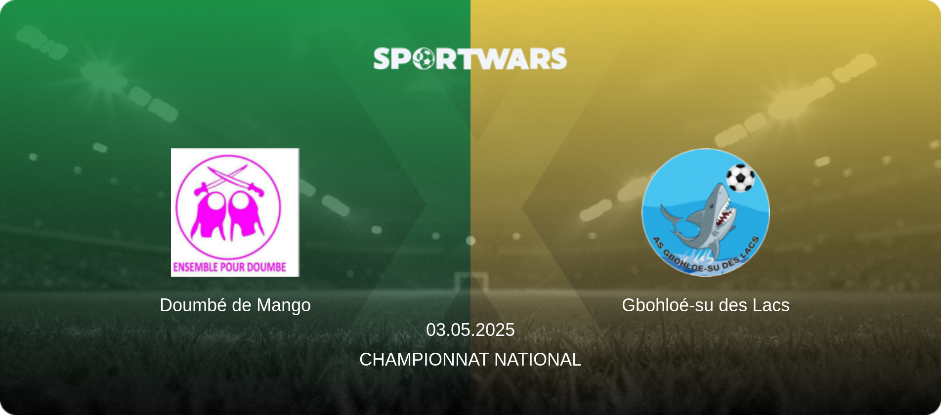Doumbé de Mango — Gbohloé-su des Lacs, 03.05.2025 — Championnat National (match preview)