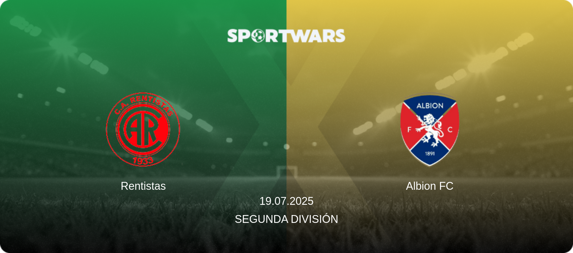 Rentistas — Albion FC, 19.07.2025 — Segunda División (match preview)