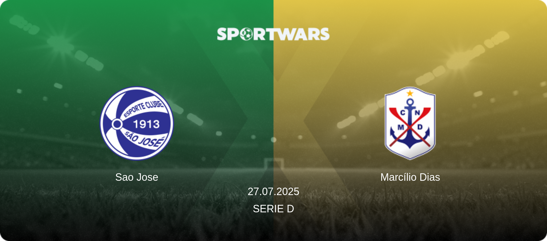 Sao Jose — Marcílio Dias, 27.07.2025 — Serie D (match preview)