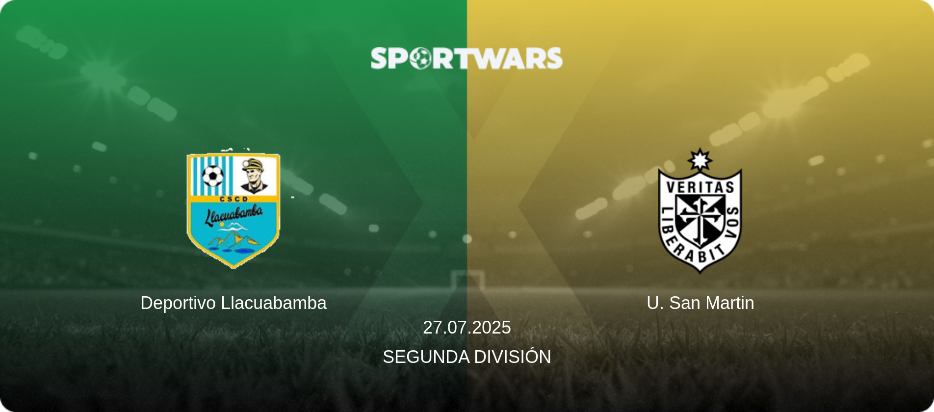 Deportivo Llacuabamba — U. San Martin, 27.07.2025 — Segunda División (match preview)
