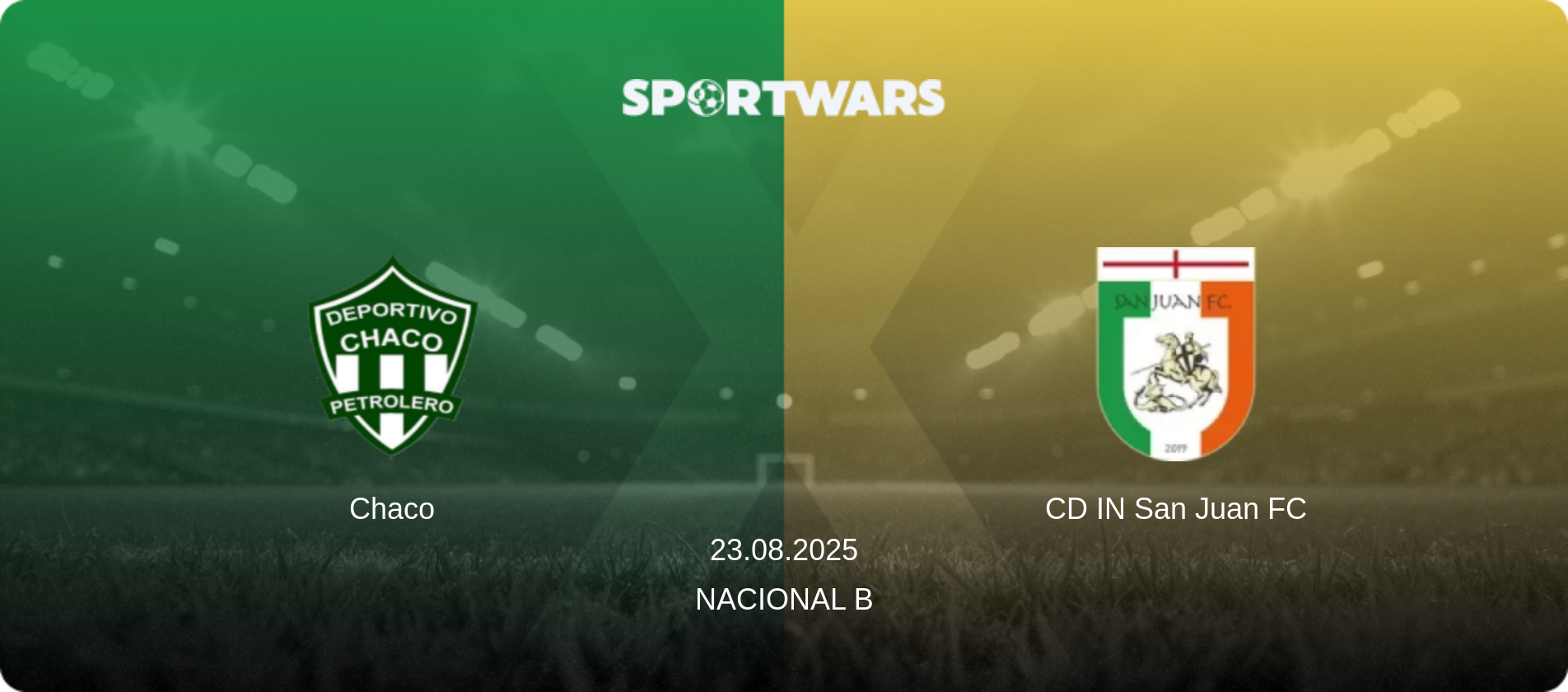 Chaco — CD IN San Juan FC, 23.08.2025 — Nacional B (match preview)