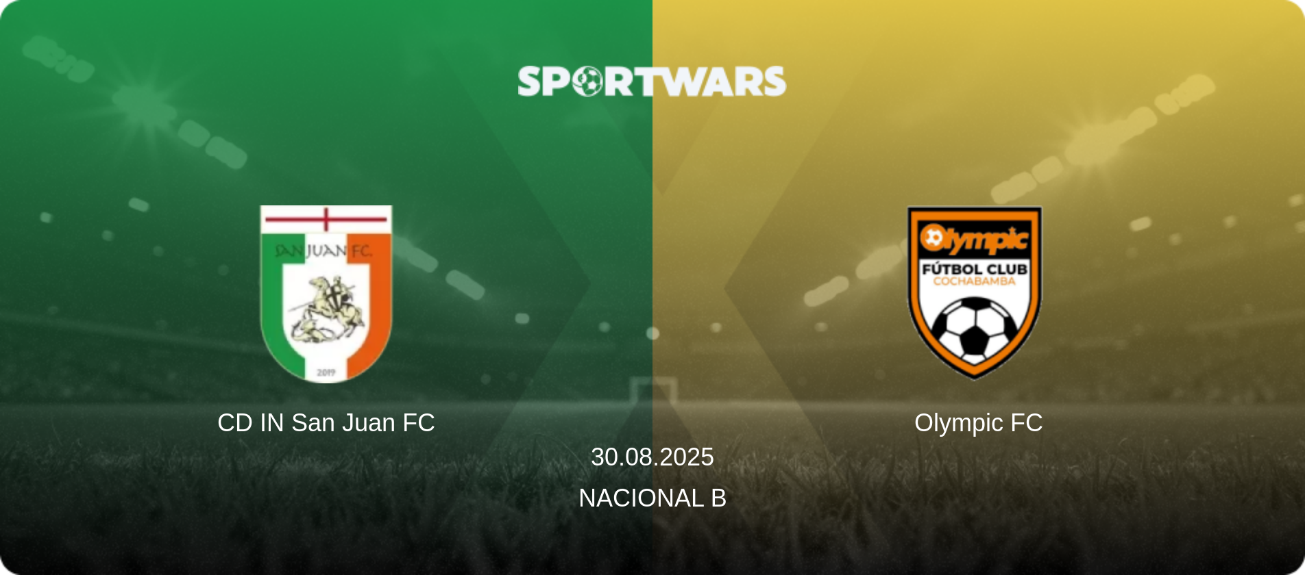 CD IN San Juan FC — Olympic FC, 30.08.2025 — Nacional B (match preview)