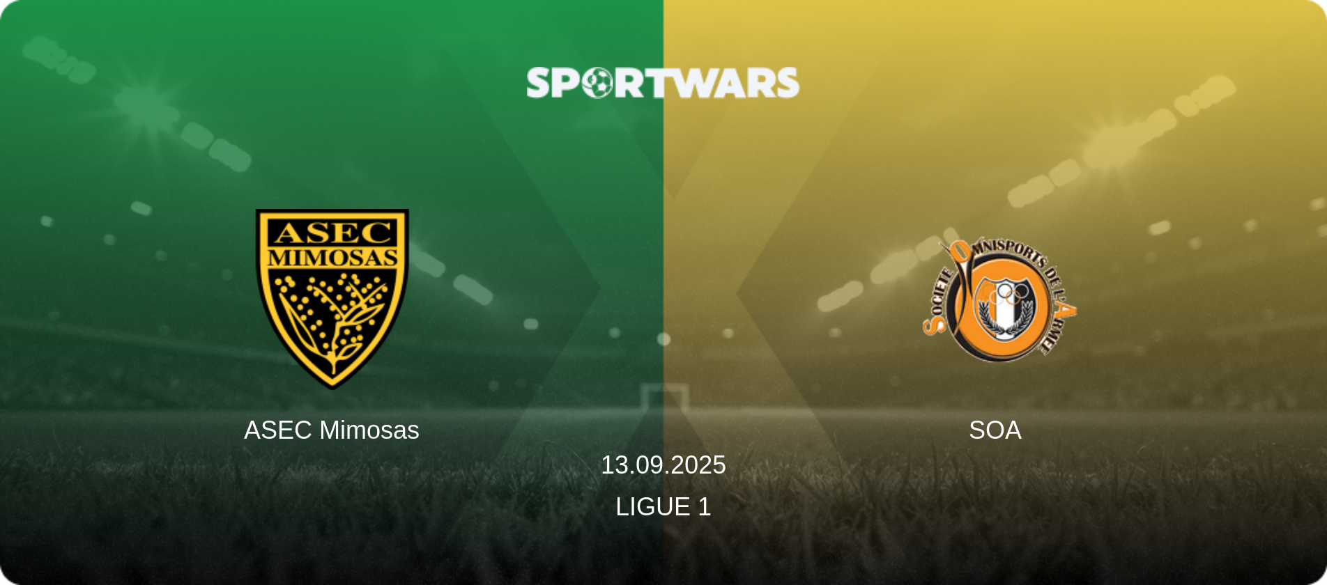 ASEC Mimosas — SOA, 13.09.2025 — Ligue 1 (match preview)