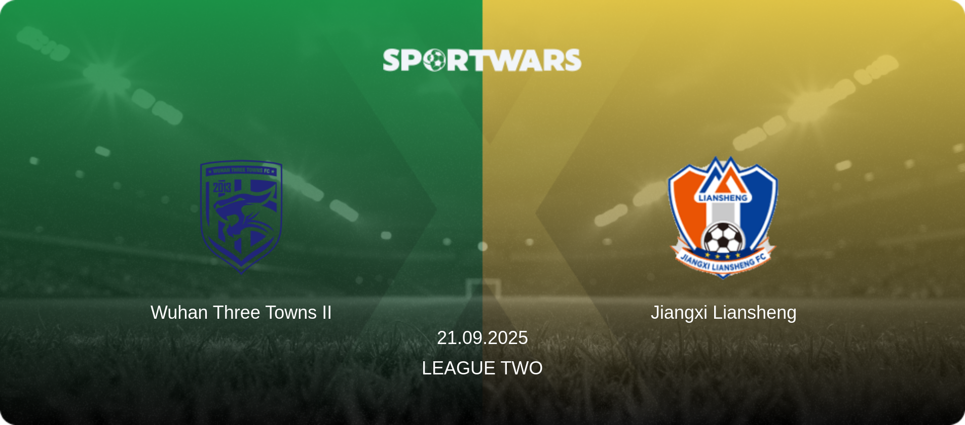 Wuhan Three Towns II — Jiangxi Liansheng, 21.09.2025 — League Two (match preview)