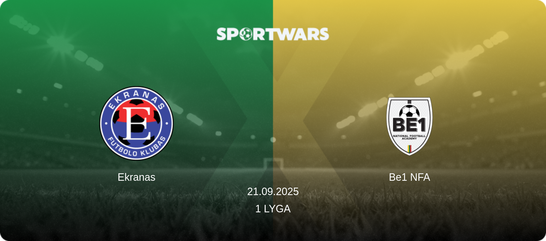 Ekranas — Be1 NFA, 21.09.2025 — 1 Lyga (match preview)