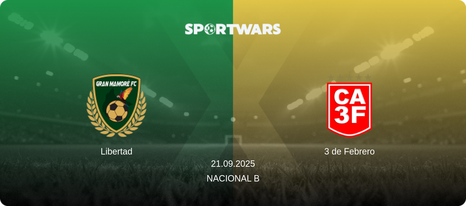 Libertad — 3 de Febrero, 21.09.2025 — Nacional B (match preview)