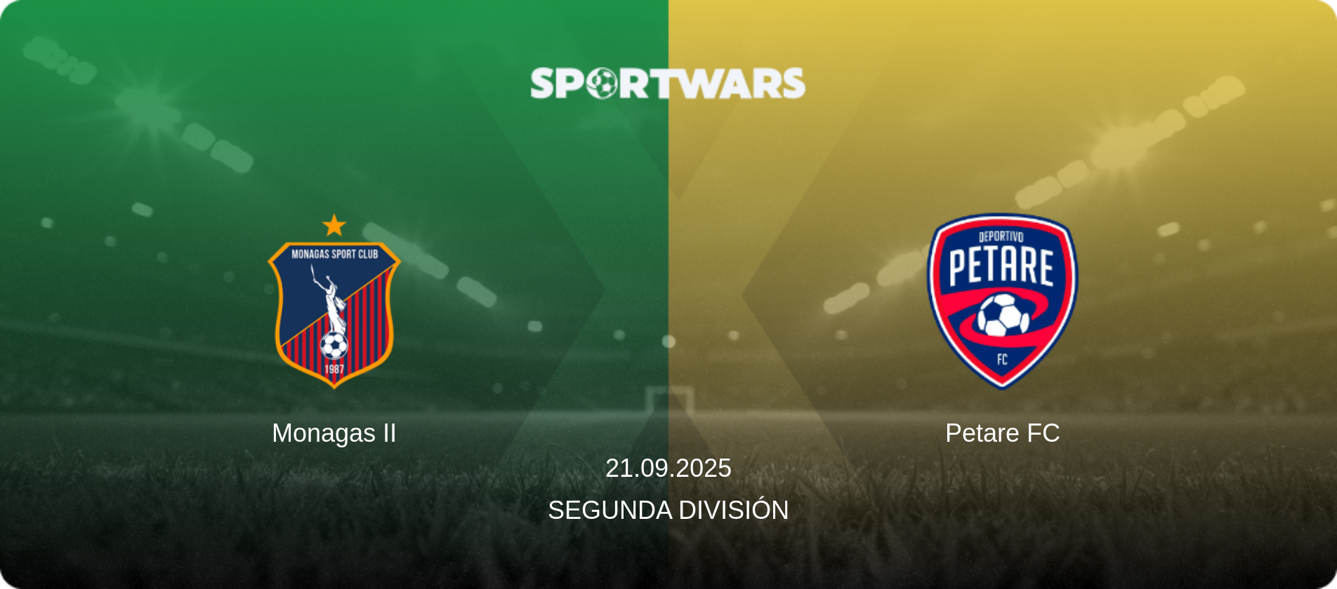 Monagas II — Petare FC, 21.09.2025 — Segunda División (match preview)