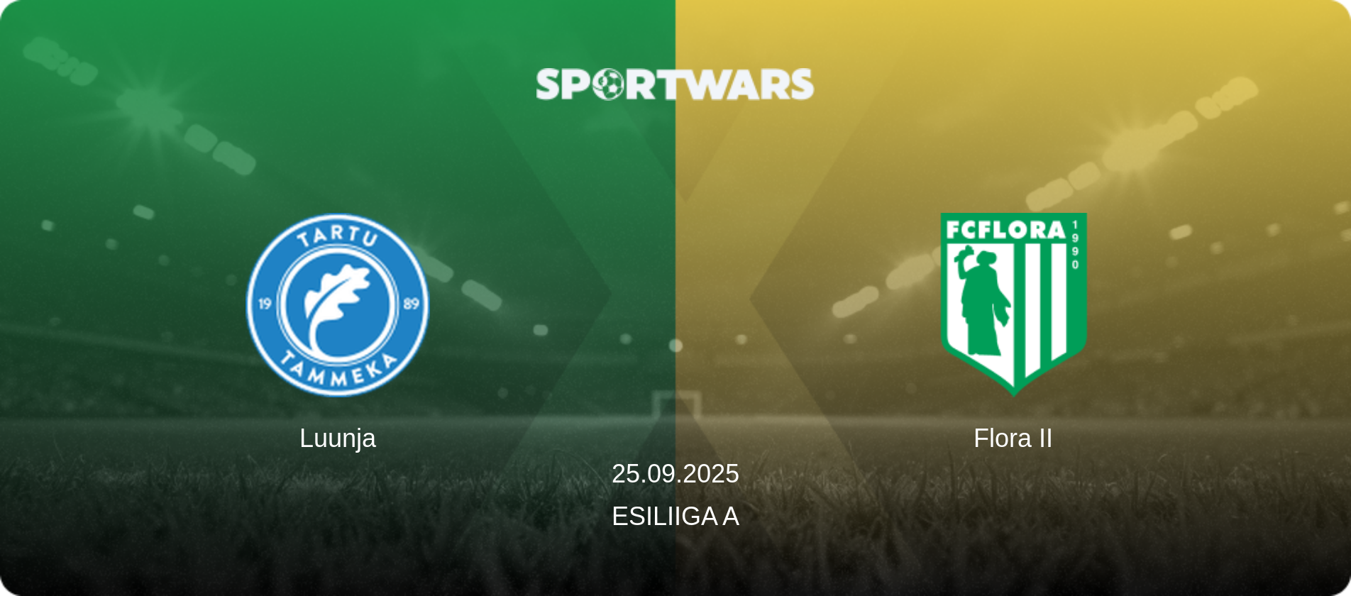 Luunja — Flora II, 25.09.2025 — Esiliiga A (match preview)