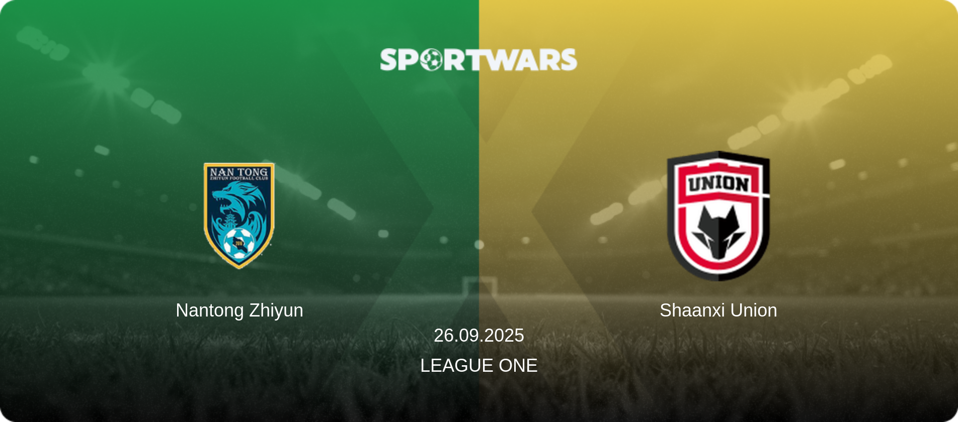 Nantong Zhiyun — Shaanxi Union, 26.09.2025 — League One (match preview)
