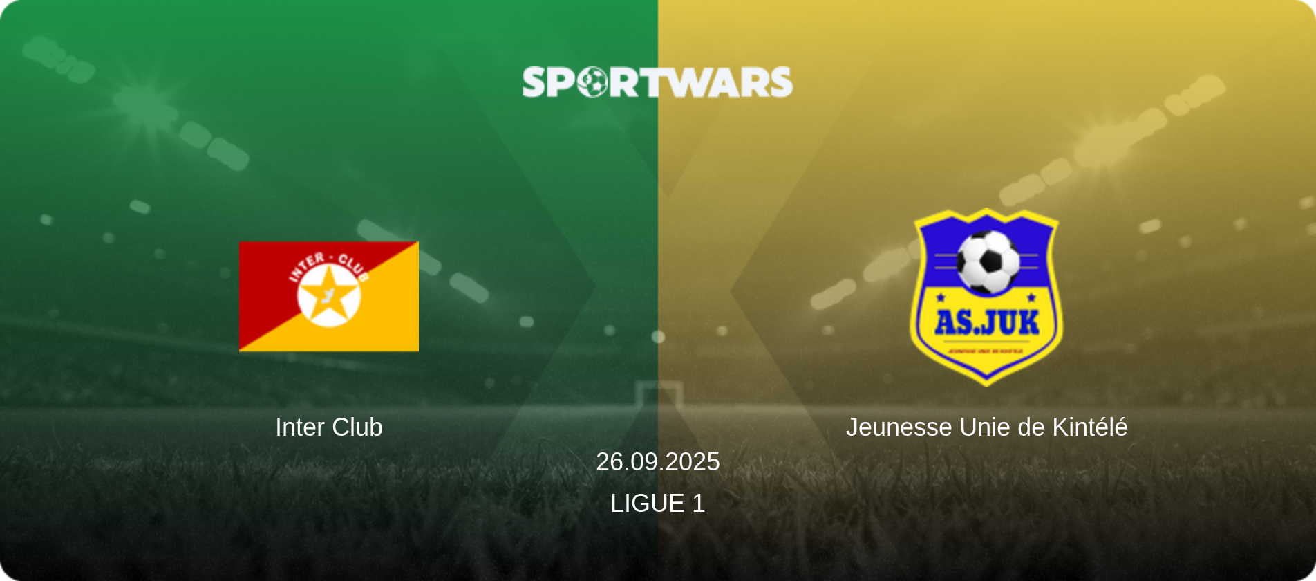 Inter Club — Jeunesse Unie de Kintélé, 26.09.2025 — Ligue 1 (match preview)