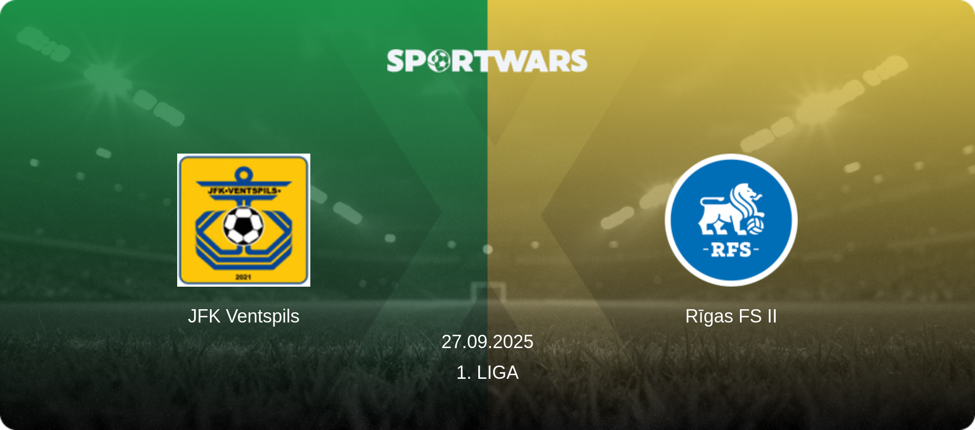 JFK Ventspils — Rīgas FS II, 27.09.2025 — 1. Liga (match preview)