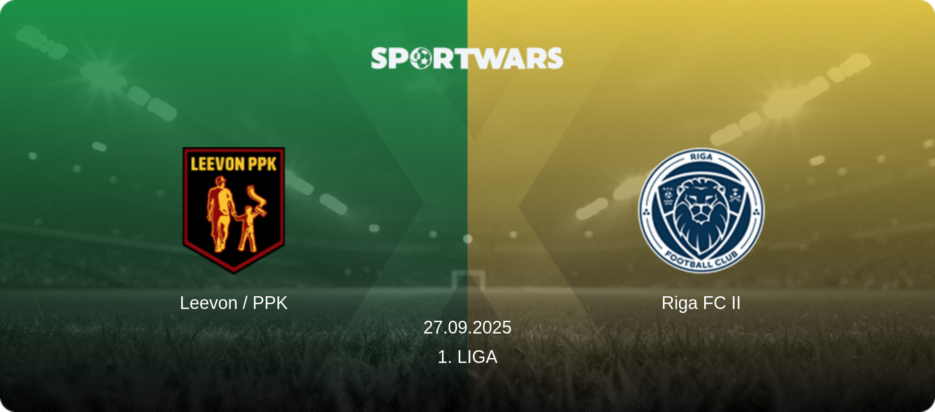Leevon / PPK — Riga FC II, 27.09.2025 — 1. Liga (match preview)