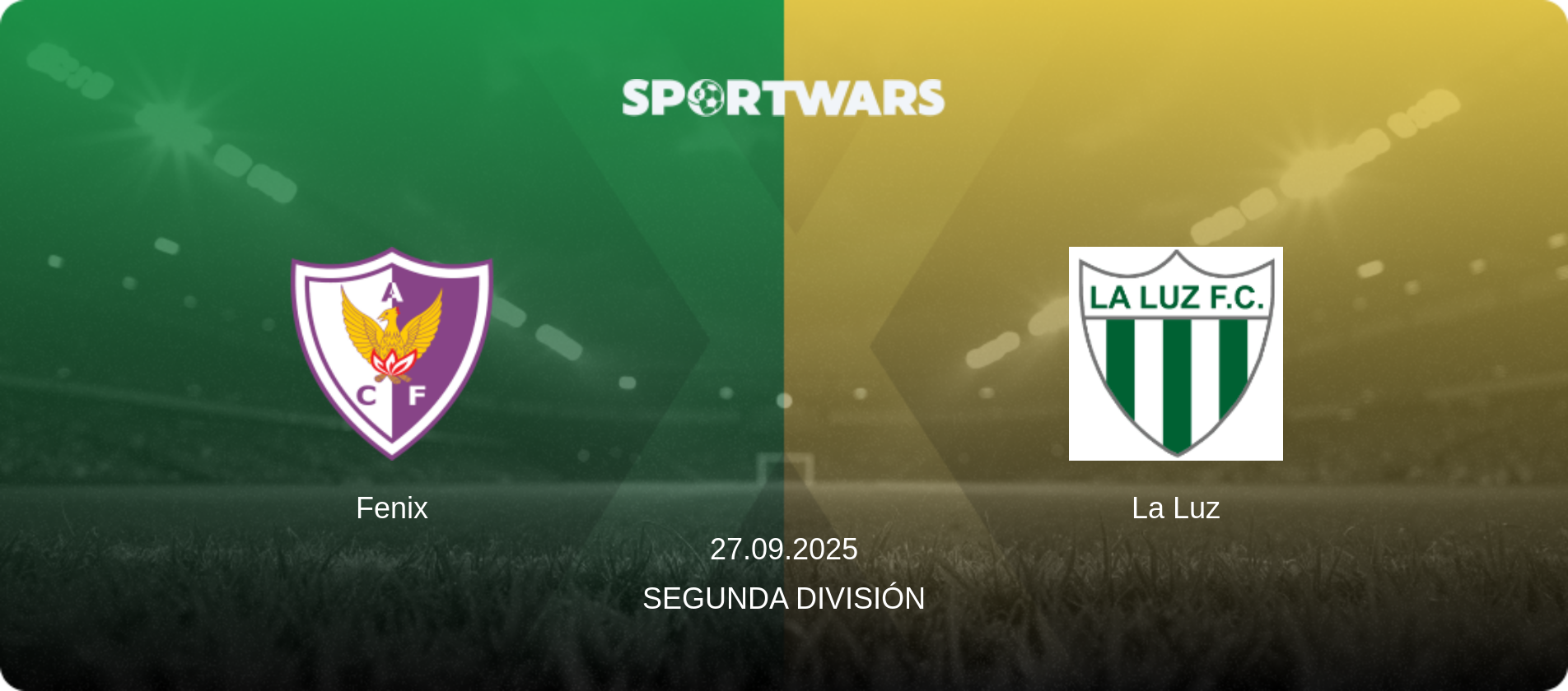 Fenix — La Luz, 27.09.2025 — Segunda División (match preview)