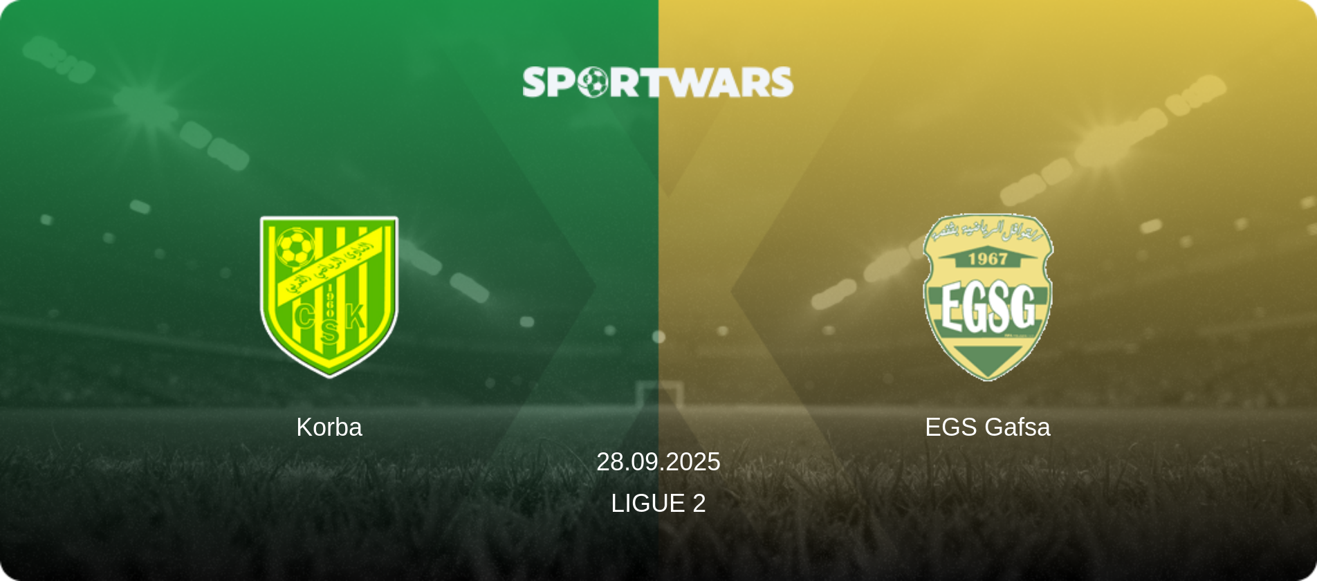 Korba — EGS Gafsa, 28.09.2025 — Ligue 2 (match preview)