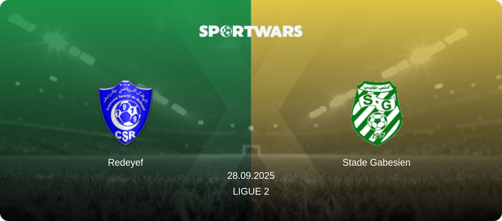 Redeyef — Stade Gabesien, 28.09.2025 — Ligue 2 (match preview)