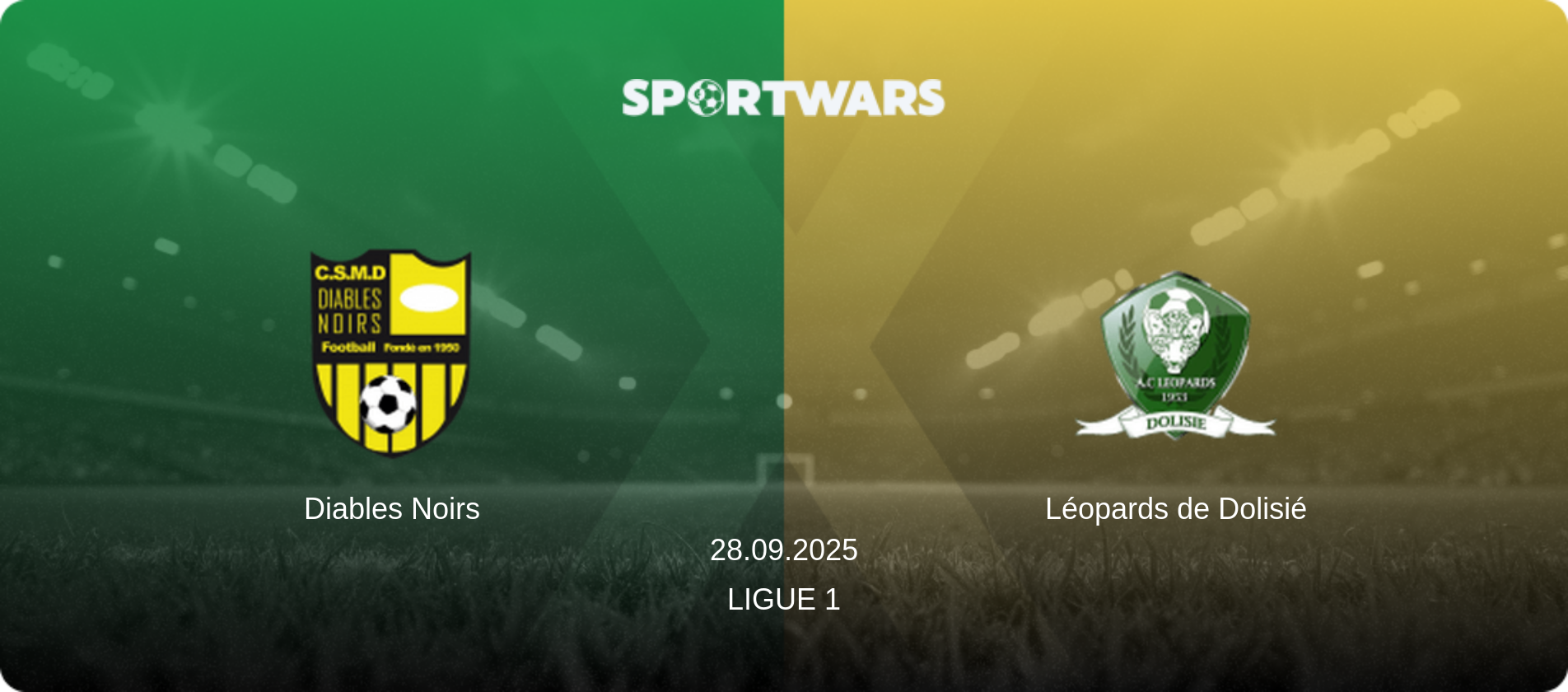 Diables Noirs — Léopards de Dolisié, 28.09.2025 — Ligue 1 (match preview)