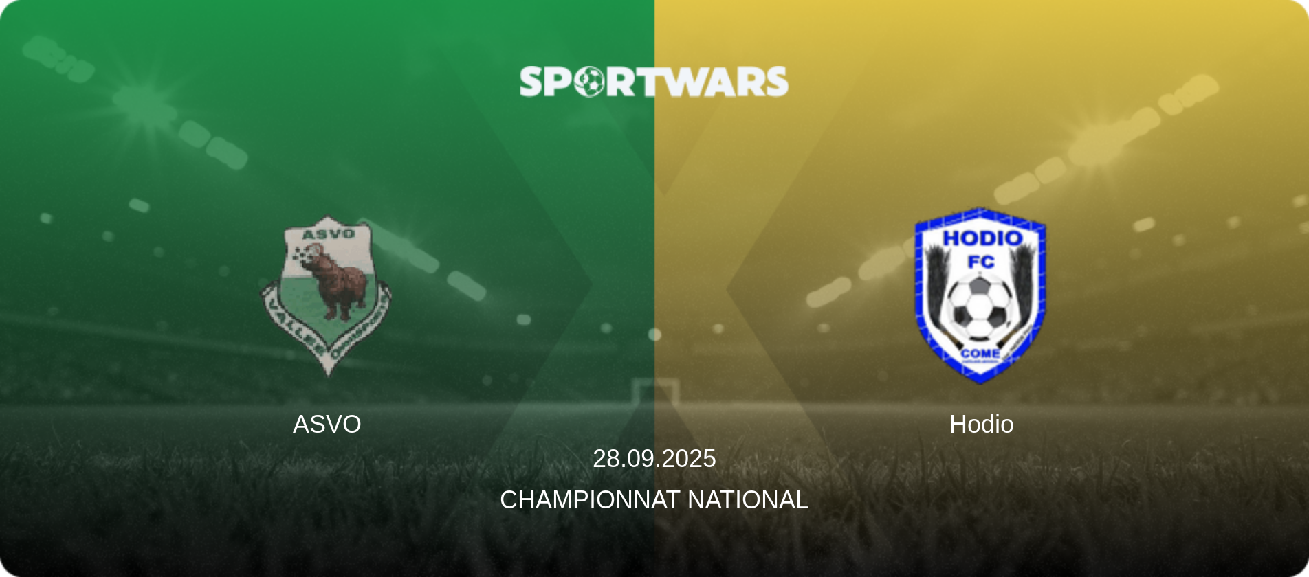 ASVO — Hodio, 28.09.2025 — Championnat National (match preview)