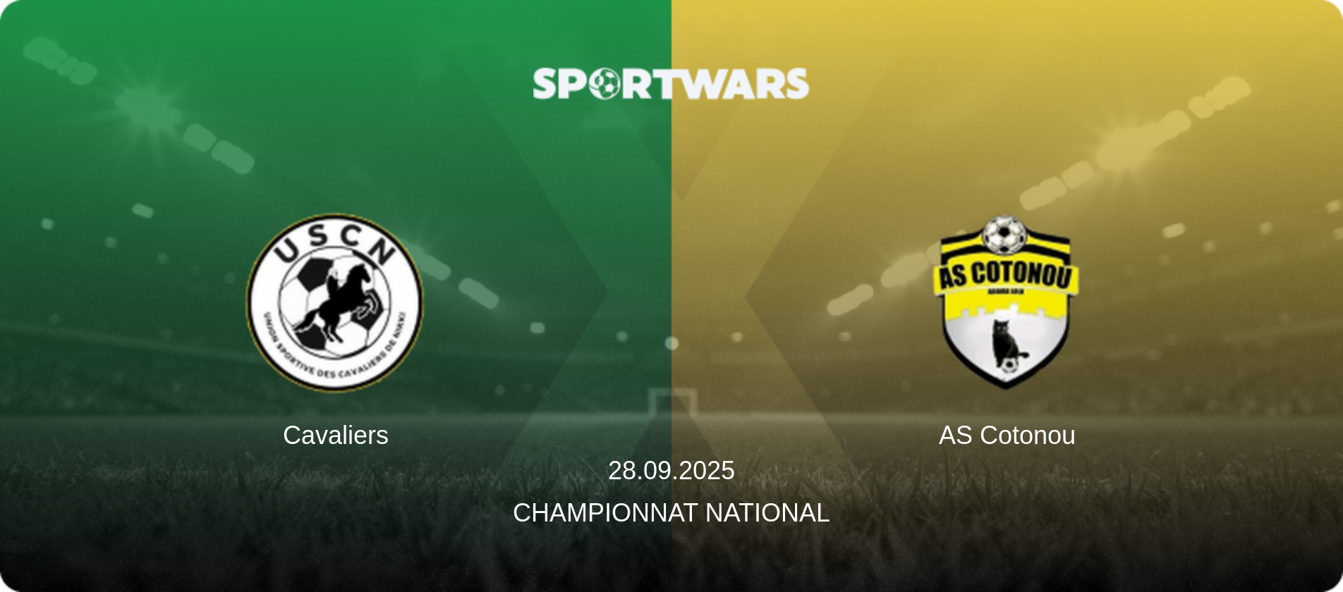 Cavaliers — AS Cotonou, 28.09.2025 — Championnat National (match preview)