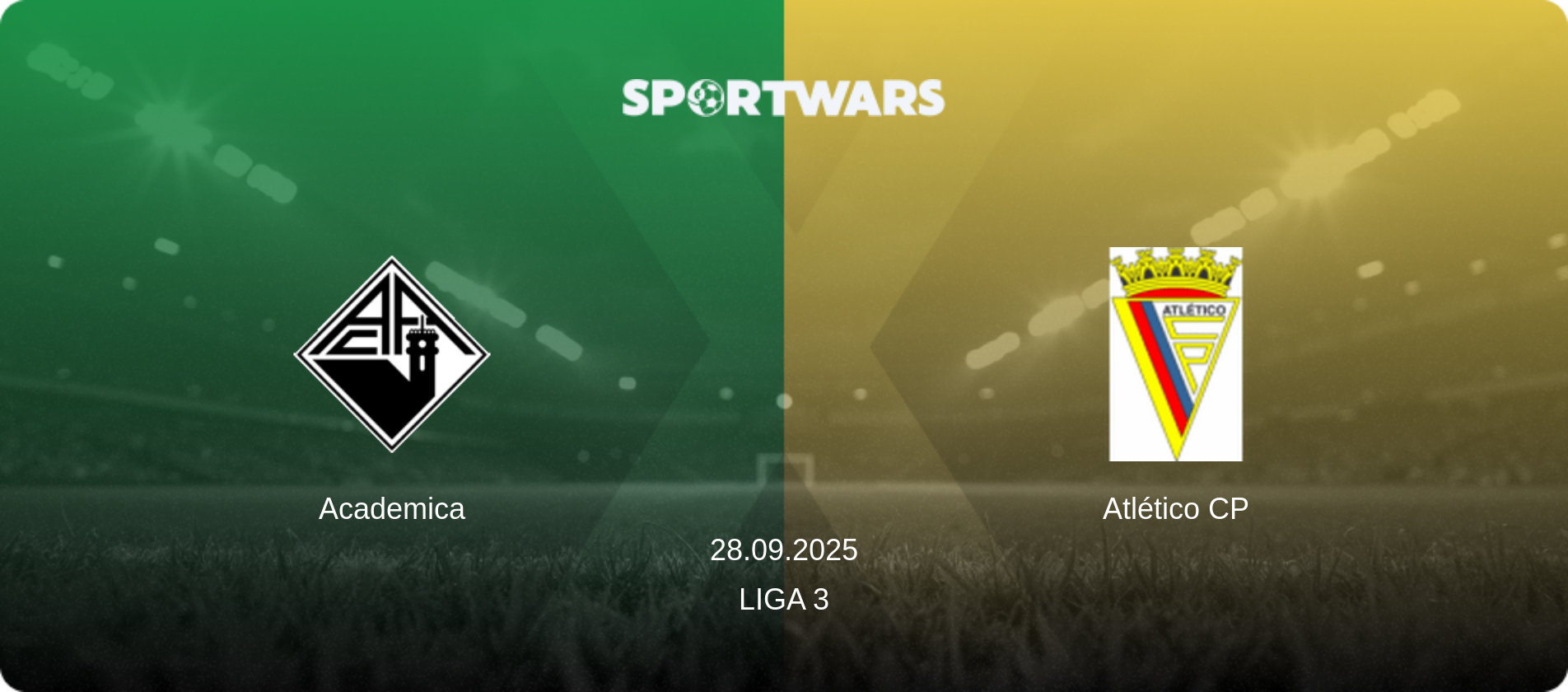 Academica — Atlético CP, 28.09.2025 — Liga 3 (match preview)