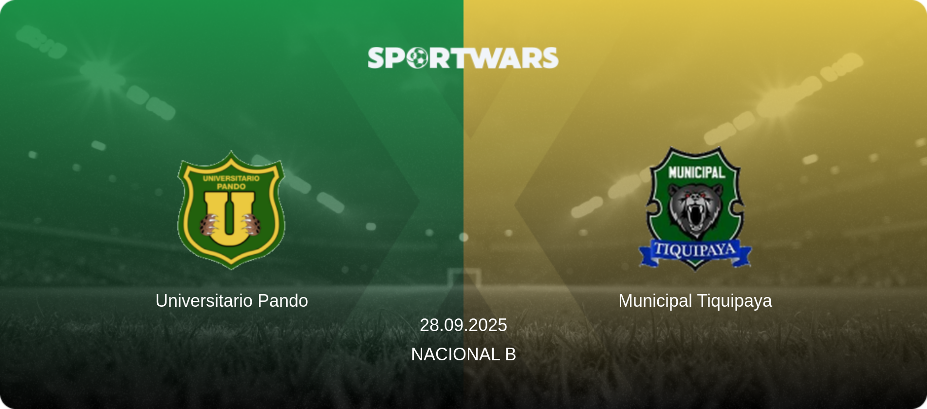 Universitario Pando — Municipal Tiquipaya, 28.09.2025 — Nacional B (match preview)