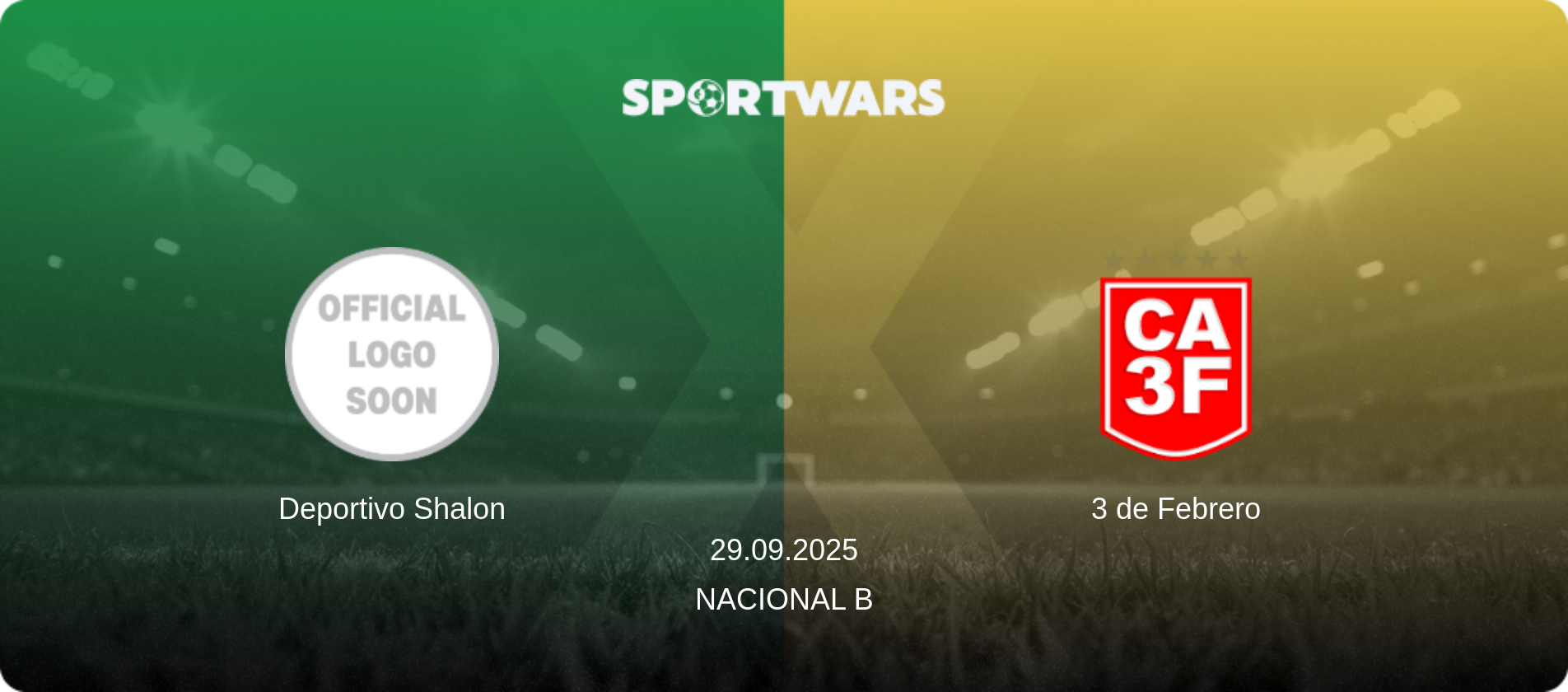 Deportivo Shalon — 3 de Febrero, 29.09.2025 — Nacional B (match preview)