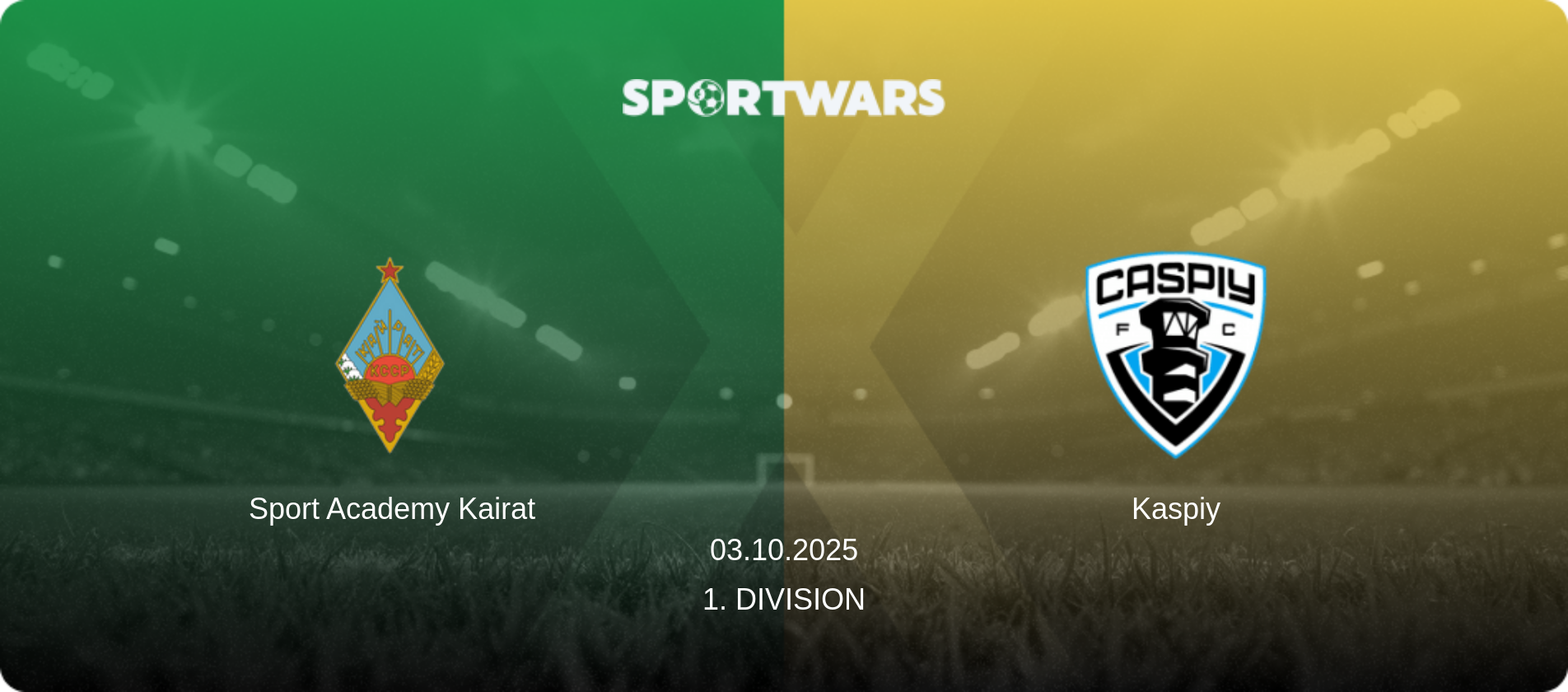 Sport Academy Kairat — Kaspiy, 03.10.2025 — 1. Division (match preview)