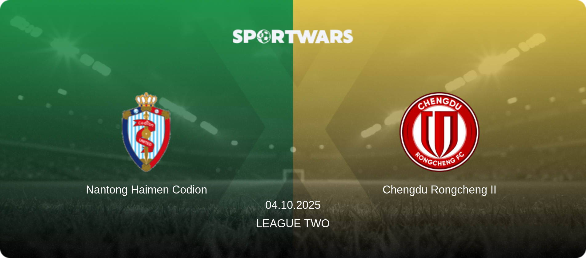 Nantong Haimen Codion — Chengdu Rongcheng II, 04.10.2025 — League Two (match preview)