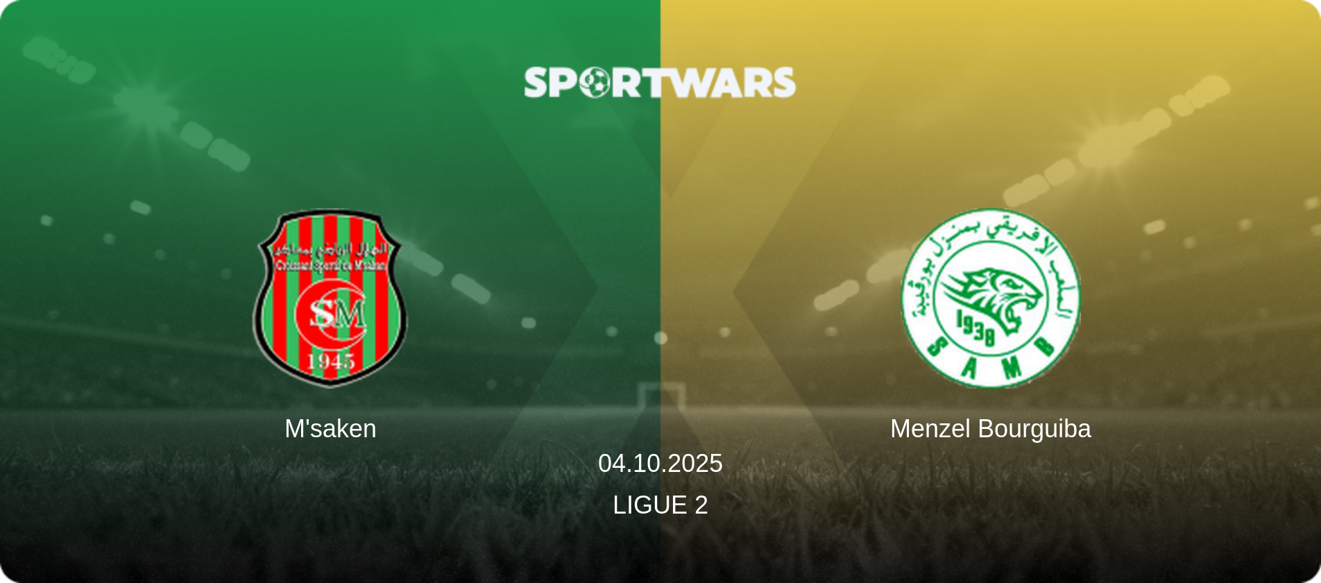 M'saken — Menzel Bourguiba, 04.10.2025 — Ligue 2 (match preview)